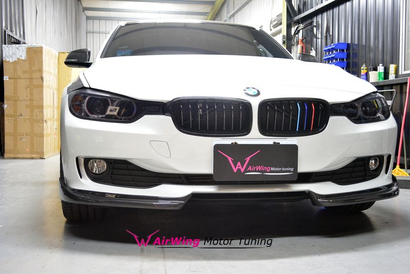BMW F30 front splitter-OEM bumper 02